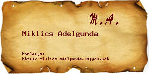 Miklics Adelgunda névjegykártya