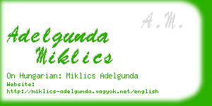 adelgunda miklics business card